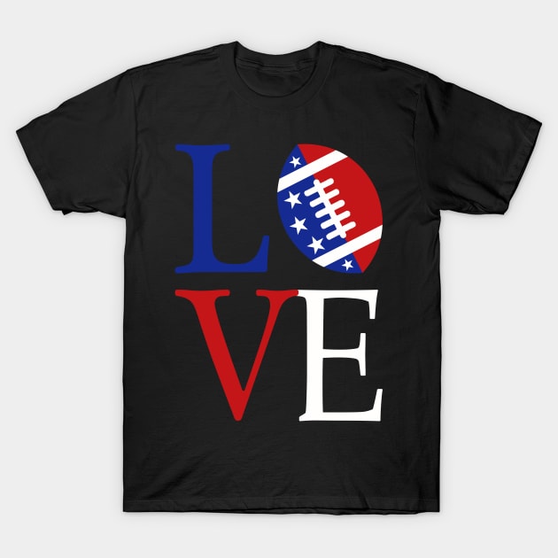 Love American Football 2 T-Shirt by TarikStore